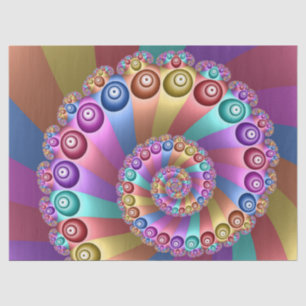 Papier Mousseline Belles couleurs arc-en-ciel Art fractal Abstrait