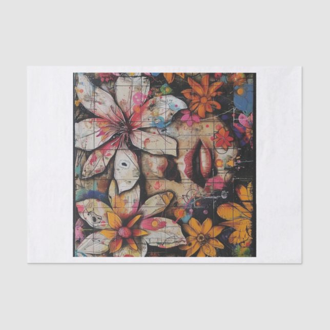 Papier Mousseline Belles Fleurs5 (Recto)