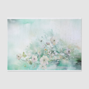 Papier Mousseline Belles fleurs pastel douces