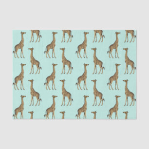 Papier Mousseline Belles Giraffes