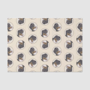 Papier Mousseline Bernese Mountain Dog Berner Peinture de mignons an