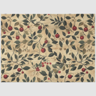 Papier Mousseline Berries Christmas Art