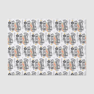 Papier Mousseline Besties pour la vie BFF Friends Forever Cadeau
