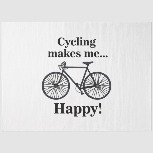 Papier Mousseline Bicycle Cycling Bicycling Cyclist Birthday (Recto)