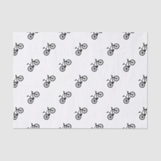 Papier Mousseline Bicyclette tirée par la main simple en noir et
