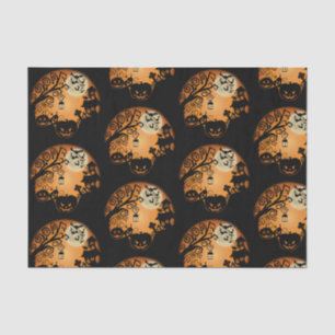 Papier Mousseline Bienvenue au Citrouille d'Halloween cauchemardesqu