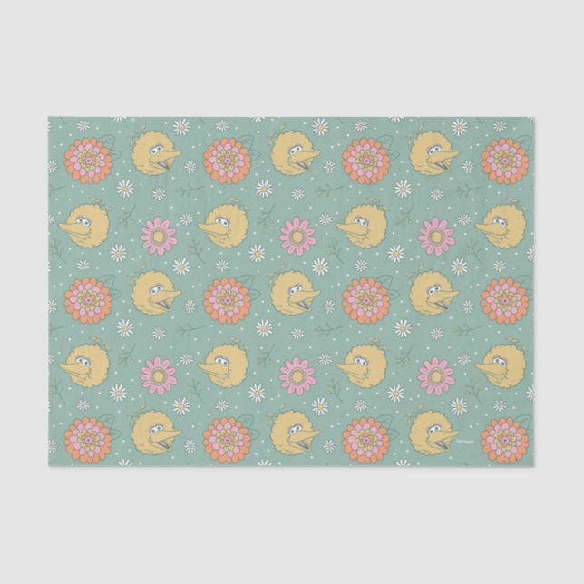 Papier Mousseline Big Bird | Good Vibes Floral Pattern (Recto)