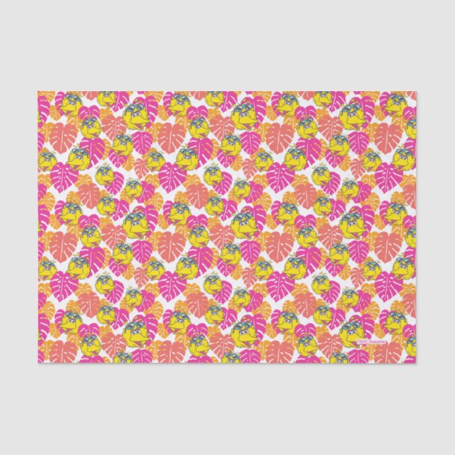 Papier Mousseline Big Bird | Motif tropical (Recto)