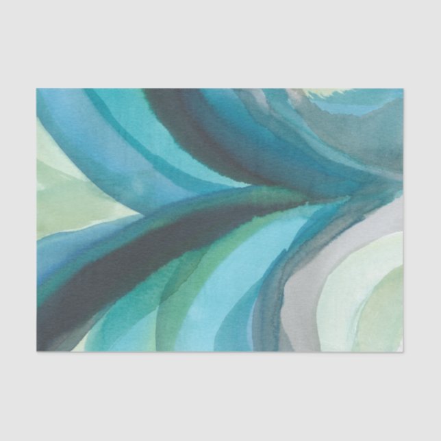 Papier Mousseline Big Blue Leaf I (Recto)