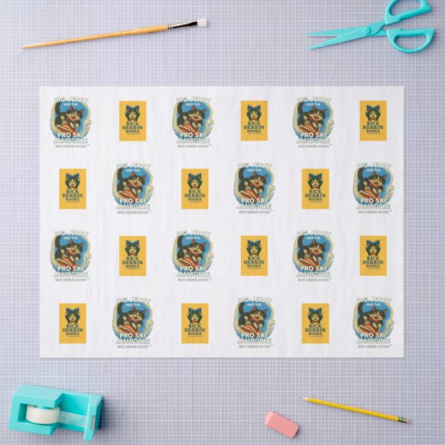 Papier Mousseline Big Jerry and Rick Herrin Books Logo Tissue Paper (Artisanat)