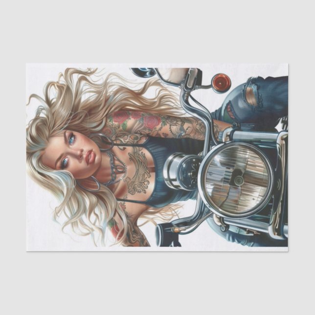 Papier Mousseline Biker Babe15 (Recto)