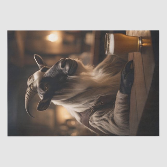 Papier Mousseline Billy the Kid : Une chèvre entre dans un bar, (Recto)