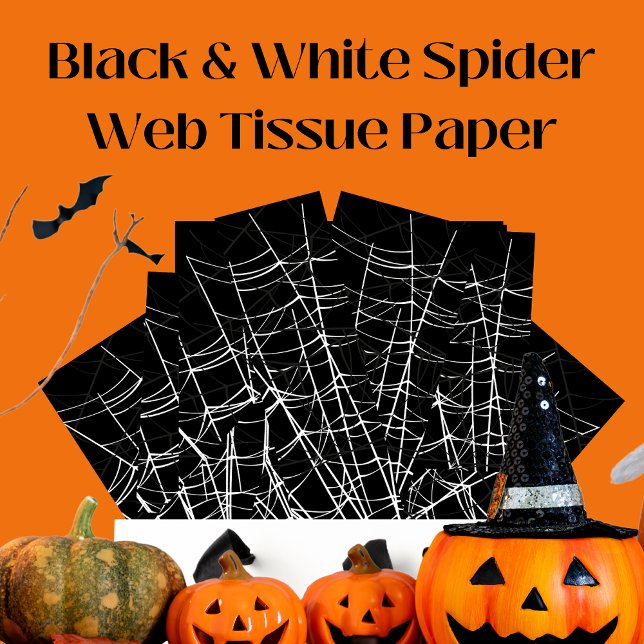 Papier Mousseline Black avec White Spider Webs et mignon Fantôme mod (Créateur téléchargé)