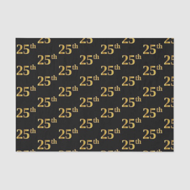 Papier Mousseline Black, Faux Gold 25e (Vingt-cinquième) (Recto)