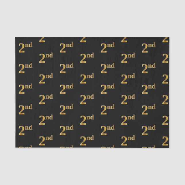 Papier Mousseline Black, Faux Gold 2e (deuxième) Tissu de l'événemen (Recto)