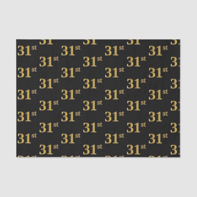 Papier Mousseline Black, Faux Gold 31e (Trente et unième) (Recto)
