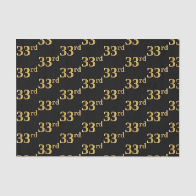 Papier Mousseline Black, Faux Gold 33e (Trente-Troisième) (Recto)