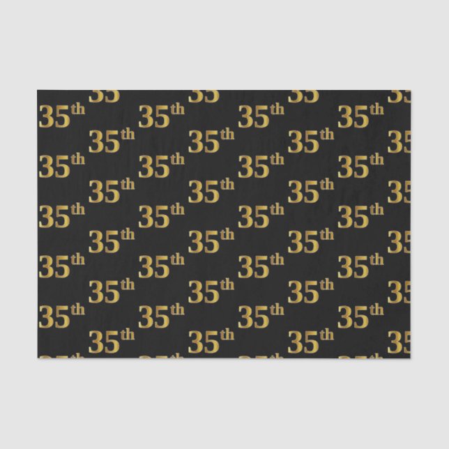 Papier Mousseline Black, Faux Gold 35e (Trente-cinquième) (Recto)