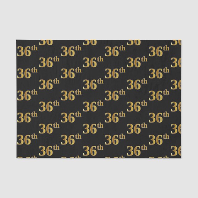 Papier Mousseline Black, Faux Gold 36e (Trente-sixième) (Recto)