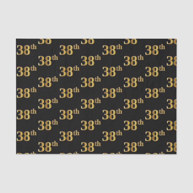 Papier Mousseline Black, Faux Gold 38e (Trente-Huitième) (Recto)