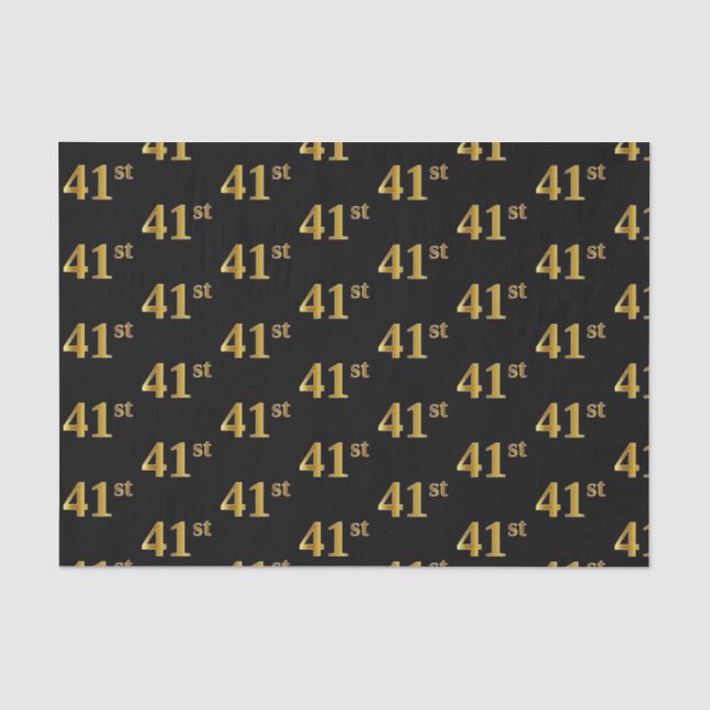 Papier Mousseline Black, Faux Gold 41e (Quarante et unième) (Recto)