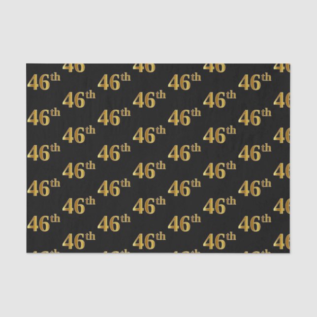 Papier Mousseline Black, Faux Gold 46e (Quarante-sixième) (Recto)