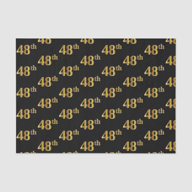 Papier Mousseline Black, Faux Gold 48e (Quarante-Huitième) (Recto)