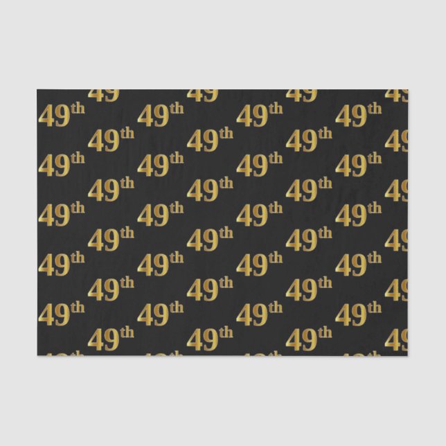 Papier Mousseline Black, Faux Gold 49e (Quarante-Neuvième) (Recto)