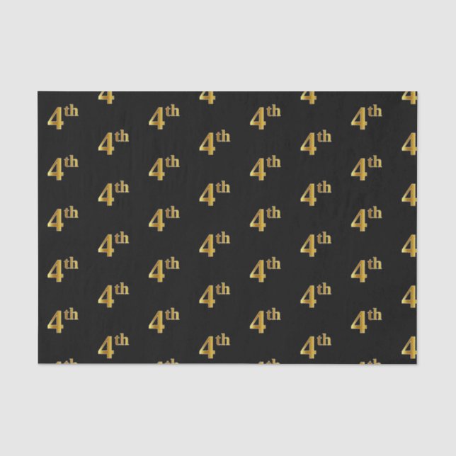 Papier Mousseline Black, Faux Gold 4e (quatrième) Tissu de l'événeme (Recto)