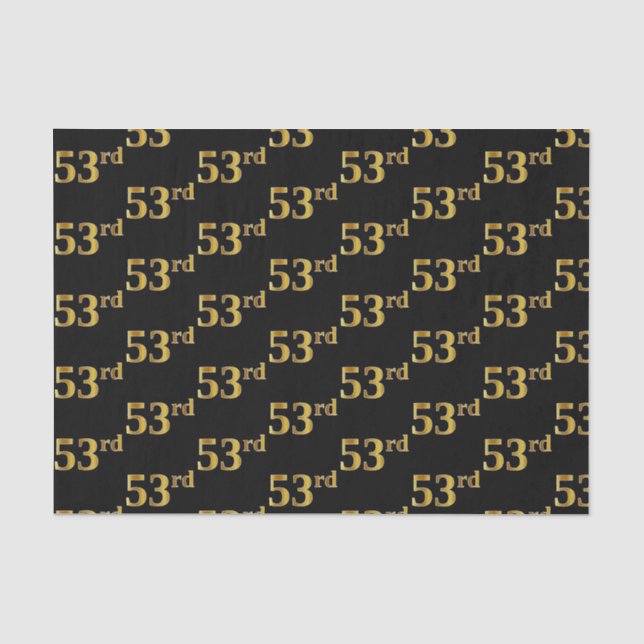 Papier Mousseline Black, Faux Gold 53e (Cinquante-troisième) (Recto)
