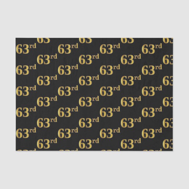 Papier Mousseline Black, Faux Gold 63e (Soixante-troisième) (Recto)