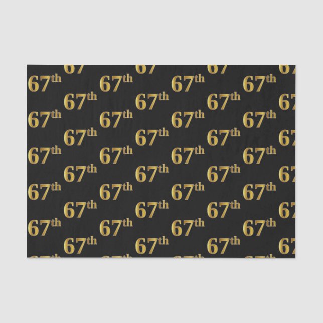 Papier Mousseline Black, Faux Gold 67e (Soixante-septième) (Recto)
