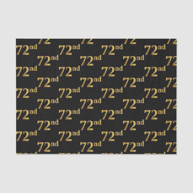 Papier Mousseline Black, Faux Gold 72e (Soixante-douzième) (Recto)