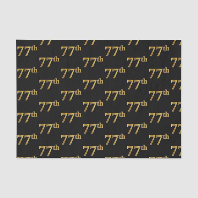 Papier Mousseline Black, Faux Gold 77e (Soixante-dix-septième) (Recto)