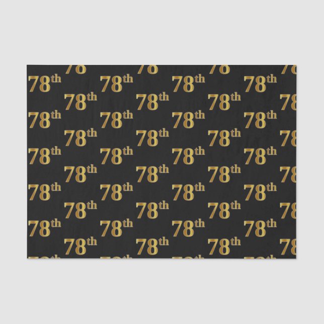 Papier Mousseline Black, Faux Gold 78e (Soixante-dix-huitième) (Recto)