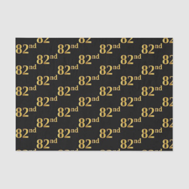 Papier Mousseline Black, Faux Gold 82e (Quatre-vingt-deuxième) (Recto)
