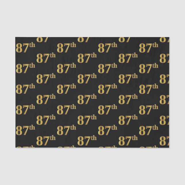 Papier Mousseline Black, Faux Gold 87e (Quatre-Vingt-Septième) (Recto)
