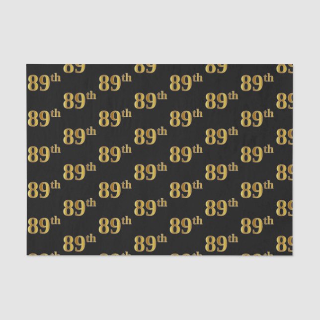 Papier Mousseline Black, Faux Gold 89e (Quatre-Vingt-Neuvième) (Recto)