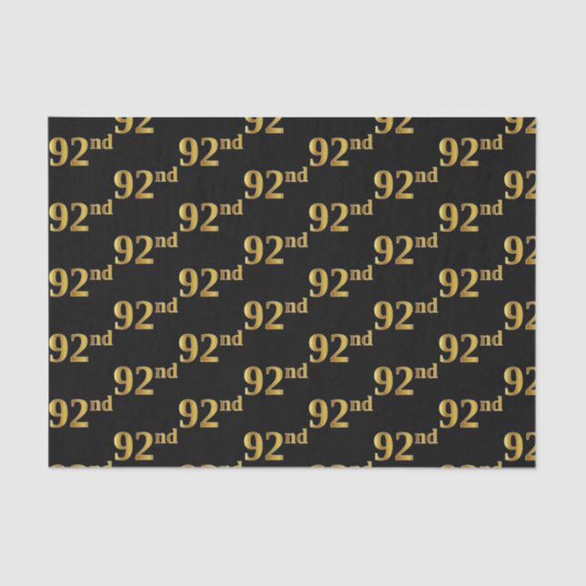 Papier Mousseline Black, Faux Gold 92e (Quatre-vingt-dix-deuxième) (Recto)