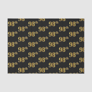 Papier Mousseline Black, Faux Gold 98e (Quatre-vingt-dix-huitième)