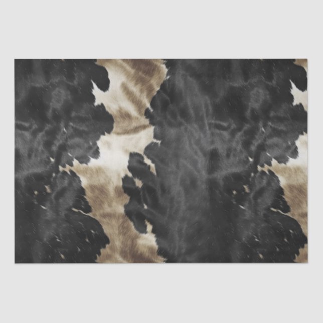 Papier Mousseline Black Gold Western Cowhide (Recto)