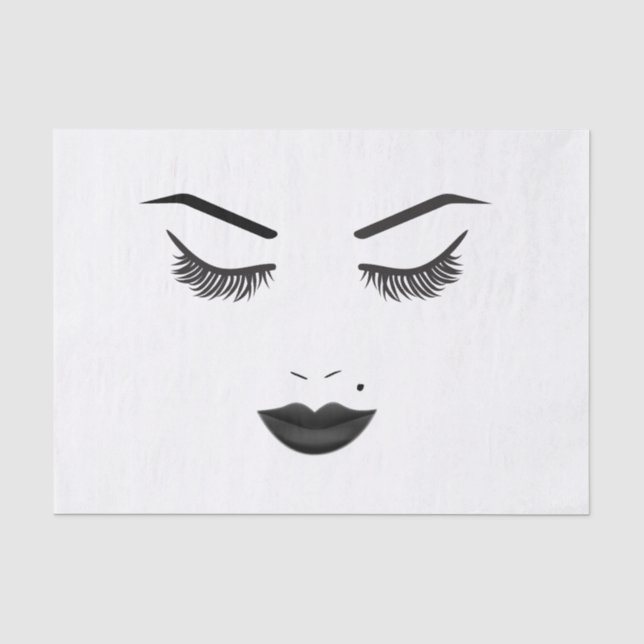 Papier Mousseline Black Lips maquillage visage sourcils lèvres glam  (Recto)