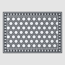 Black Modern Bone Inlay Decoupage Paper