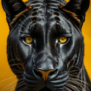 Papier Mousseline Black Panther, feline love, unique cat Panther