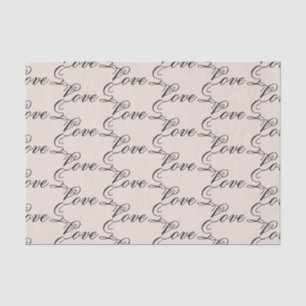 Papier Mousseline Black Peach Blush Amour toujours Mariage