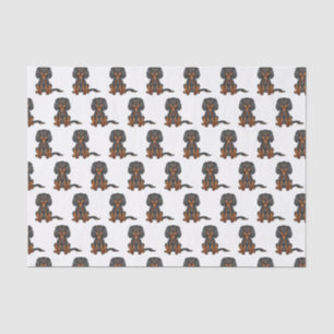 Papier Mousseline Black & Tan Cavalier King Charles Motif espagnol