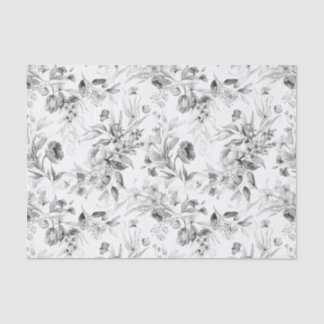 Papier Mousseline Black White 1600s Hollandais Still Life Floral Art
