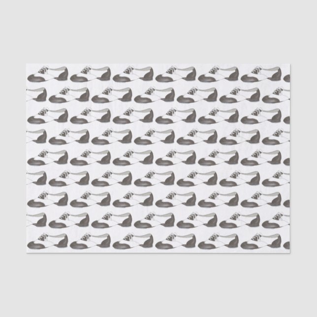 Papier Mousseline Black White Oxford Tap Chaussure Danse Enseignant  (Recto)