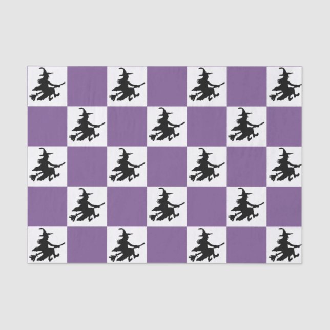 Papier Mousseline Black Witches Checkered (Recto)