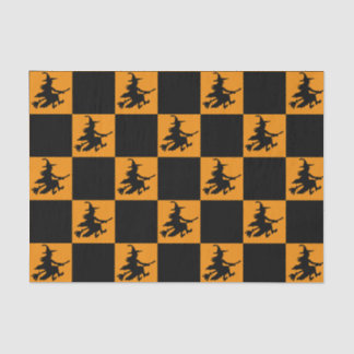 Papier Mousseline Black Witches Checkered
